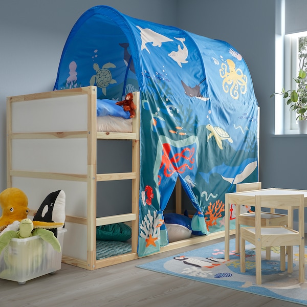 IKEA BLÅVINGAD rug, ocean animals pattern/multicolor, 4'4 inx4'4 in, Ikea Ireland | 2789JKORQ