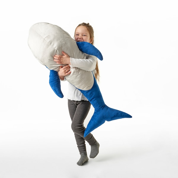 IKEA BLÅVINGAD soft toy, blue whale, 39 in, Ikea Ireland | 7254SJMER