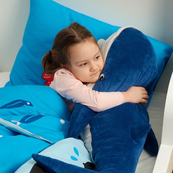 IKEA BLÅVINGAD soft toy, blue whale, 39 in, Ikea Ireland | 7254SJMER