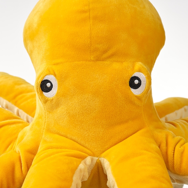 IKEA BLÅVINGAD soft toy, octopus/yellow, 20 in, Ikea Ireland | 7190CJYBG