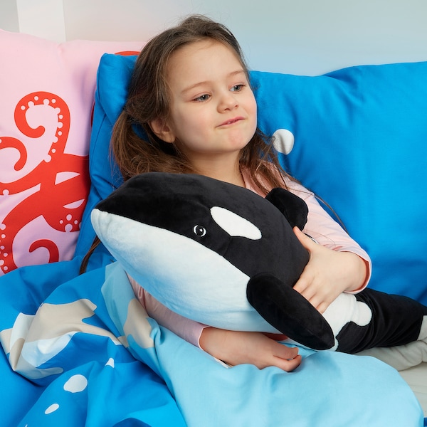 IKEA BLÅVINGAD soft toy, orca/black white, 24 in, Ikea Ireland | 0835MBDEP