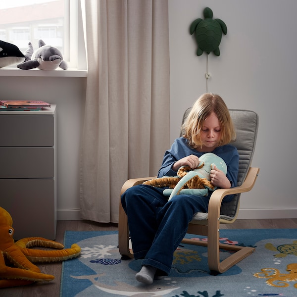 IKEA BLÅVINGAD soft toy with LED nightlight, turquoise octopus/battery operated, Ikea Ireland | 2054ONVXU