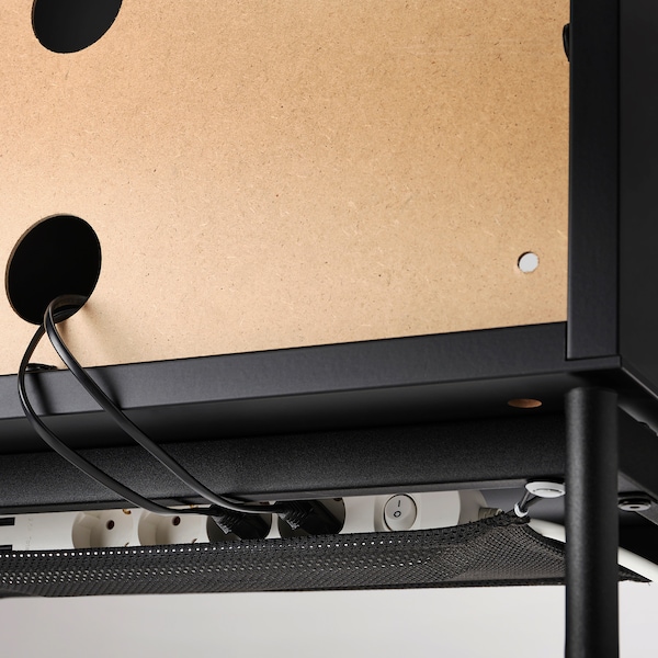 IKEA BOASTAD TV unit, black/oak veneer, 47 3/4x16 5/8x17 3/4 in, Ikea Ireland | 8542BJHNU