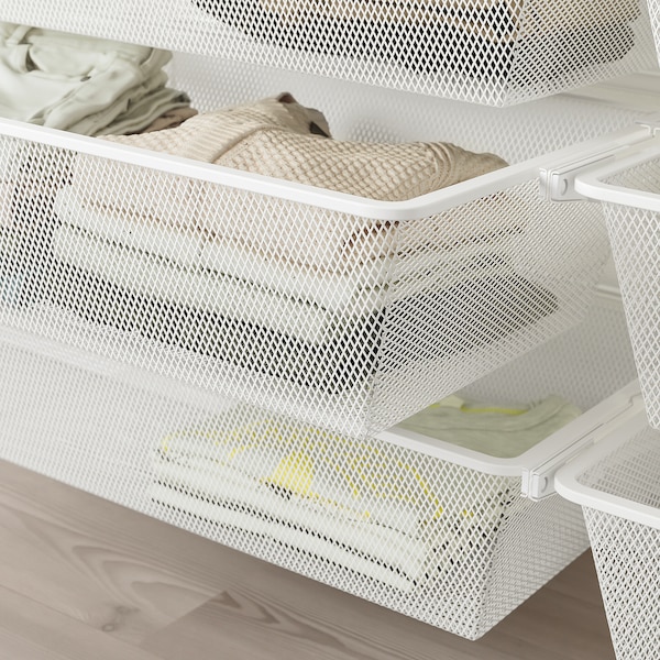 IKEA BOAXEL Mesh basket, white, 23 5/8x15 3/4x5 7/8 in, Ikea Ireland | 5968RHVDU