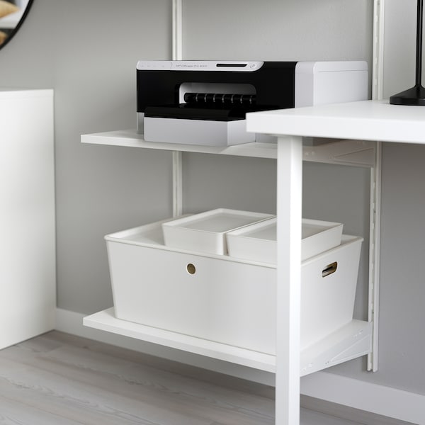 IKEA BOAXEL / LAGKAPTEN shelving unit with table top, white, 73 5/8x24 3/8x79 in, Ikea Ireland | 5471HWACK