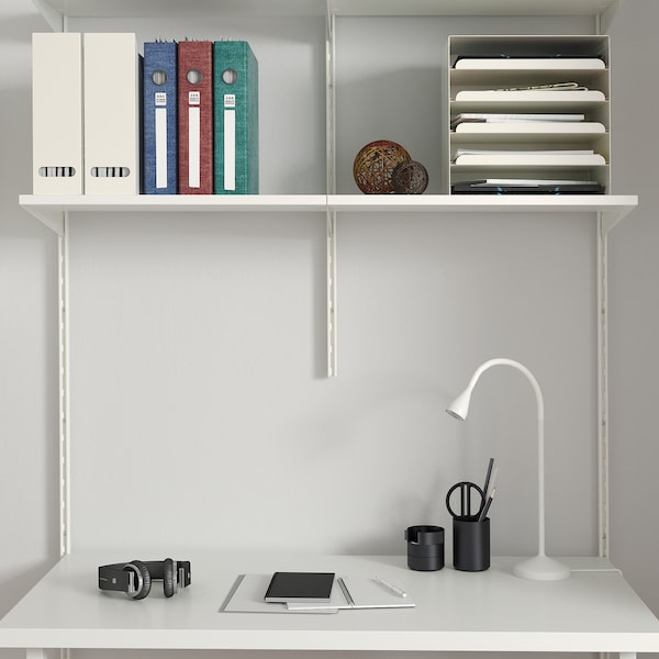 IKEA BOAXEL / LAGKAPTEN shelving unit with table top, white, 49 1/8x24 3/8x79 in, Ikea Ireland | 8674MBUSA