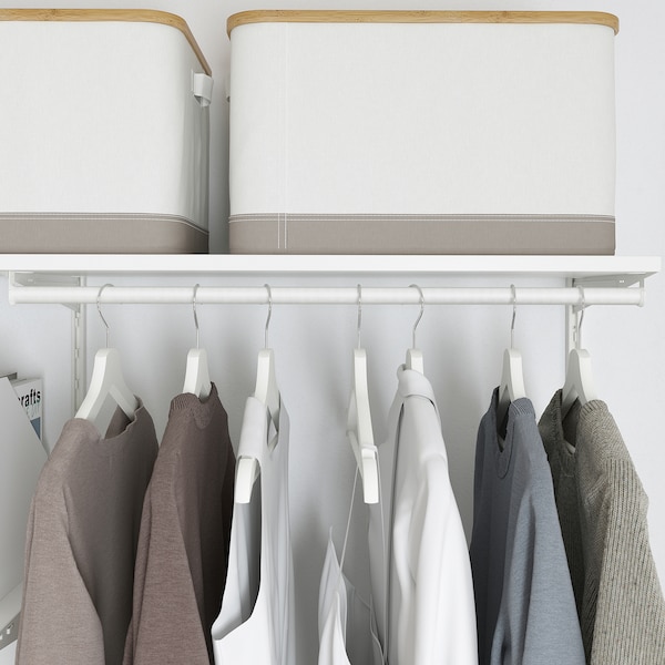 IKEA BOAXEL / LAGKAPTEN wardrobe combination with table top, white, 81 5/8x24 3/8x79 in, Ikea Ireland | 0483GPSRT