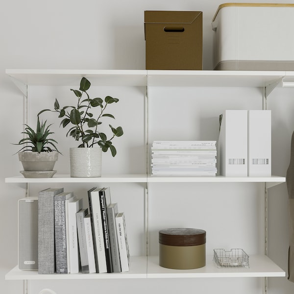 IKEA BOAXEL / LAGKAPTEN wardrobe combination with table top, white, 81 5/8x24 3/8x79 in, Ikea Ireland | 0483GPSRT