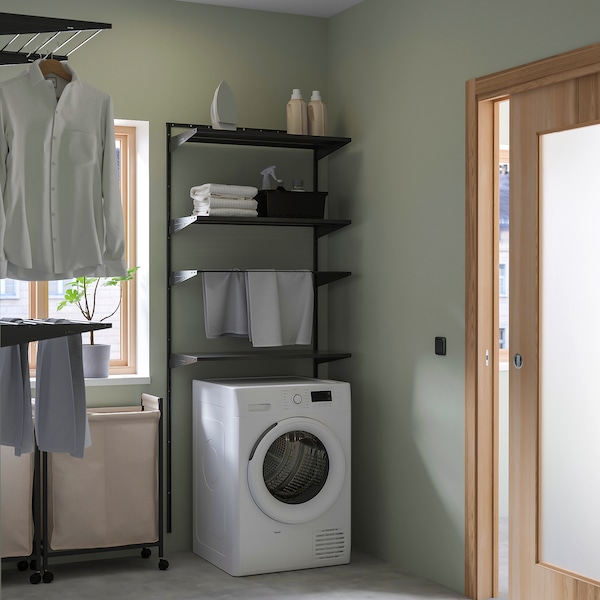 IKEA BOAXEL laundry combination, 32 1/4x15 3/4x79 in Anthracite / Metal, Ikea Ireland | 3290UKXWY