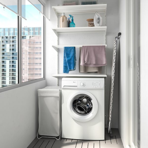 IKEA BOAXEL laundry combination, 32 1/4x15 3/4x79 in White / Metal, Ikea Ireland | 6420HBJAC