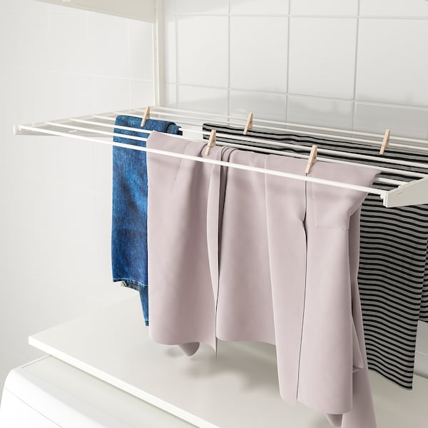 IKEA BOAXEL laundry combination, 32 1/4x15 3/4x79 in White / Metal, Ikea Ireland | 6420HBJAC