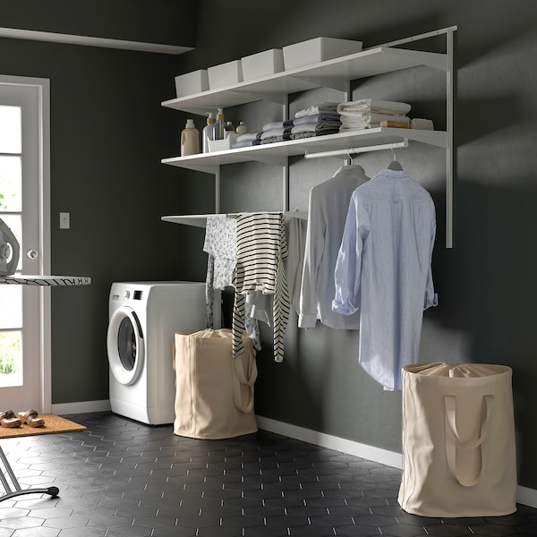 IKEA BOAXEL laundry combination, 89 1/2x15 3/4x39 5/8 in White, Ikea Ireland | 5892NLFKM