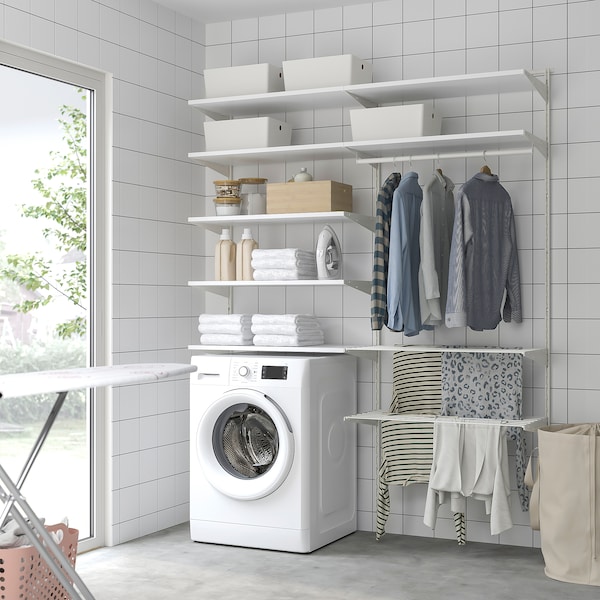 IKEA BOAXEL laundry combination, white, 64 7/8x15 3/4x79 in, Ikea Ireland | 5693LEYOJ