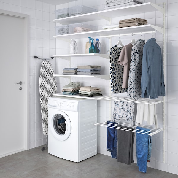 IKEA BOAXEL laundry combination, white, 64 7/8x15 3/4x79 in, Ikea Ireland | 5693LEYOJ