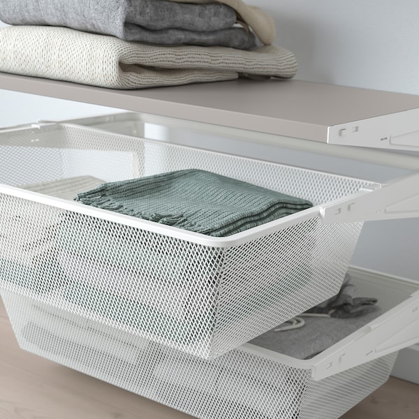IKEA BOAXEL wardrobe combination, 24 3/8x15 3/4x79 in White / Gray, Ikea Ireland | 3145GSNVD