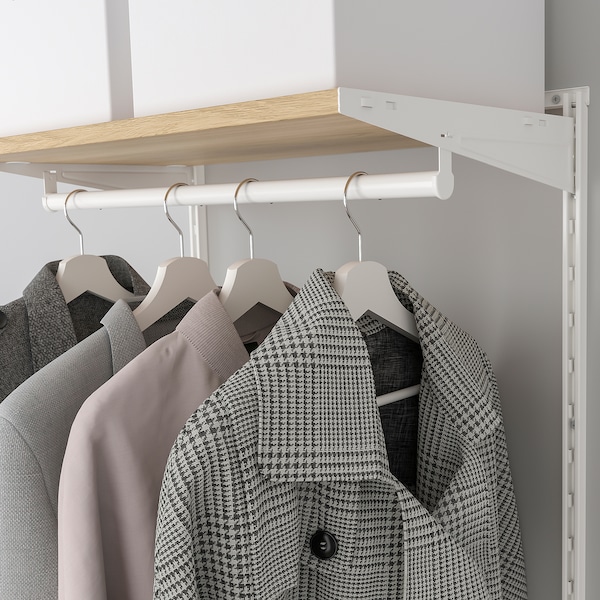 IKEA BOAXEL wardrobe combination, 49 1/8x15 3/4x79 in White / Oak, Ikea Ireland | 1347INEVY