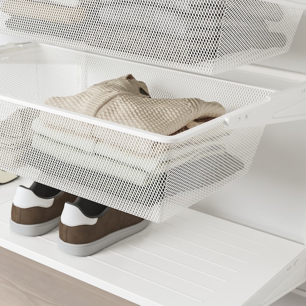 IKEA BOAXEL wardrobe combination, 49 1/8x15 3/4x79 in White / Oak, Ikea Ireland | 1347INEVY
