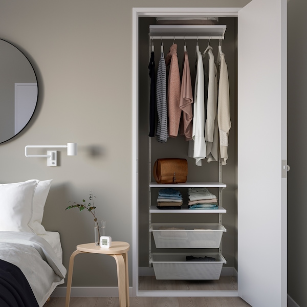 IKEA BOAXEL wardrobe combination, white, 24 3/8x15 3/4x79 in, Ikea Ireland | 4059MOWDY