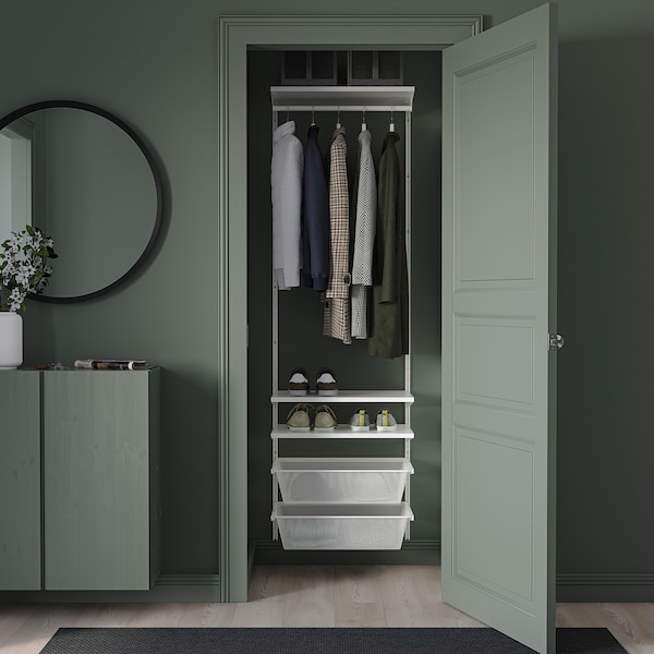 IKEA BOAXEL wardrobe combination, white, 24 3/8x15 3/4x79 in, Ikea Ireland | 4059MOWDY