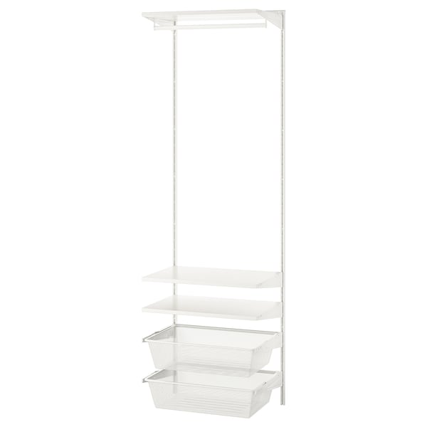IKEA BOAXEL wardrobe combination, white, 24 3/8x15 3/4x79 in, Ikea Ireland | 4059MOWDY