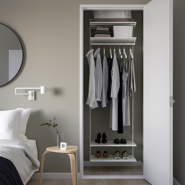 IKEA BOAXEL wardrobe combination, white, 24 3/8x15 3/4x79 in, Ikea Ireland | 2435XMCHE