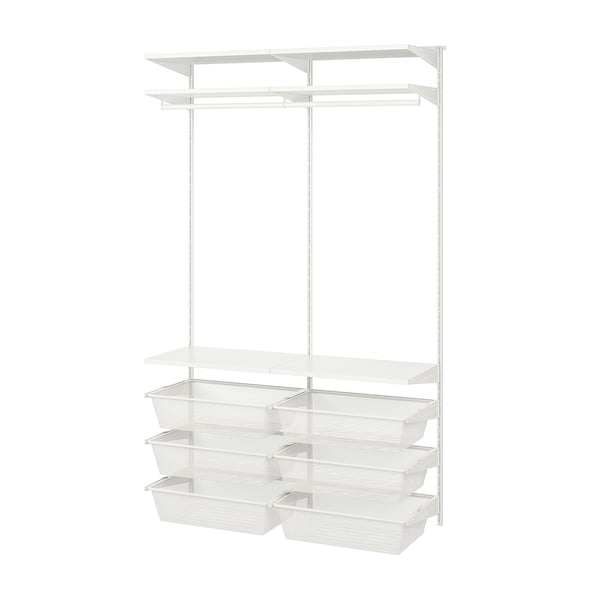 IKEA BOAXEL wardrobe combination, white, 49 1/8x15 3/4x79 in, Ikea Ireland | 9518CNSUZ