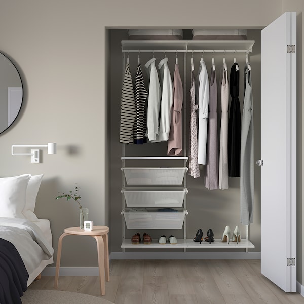 IKEA BOAXEL wardrobe combination, white, 49 1/8x15 3/4x79 in, Ikea Ireland | 7921MEJDU