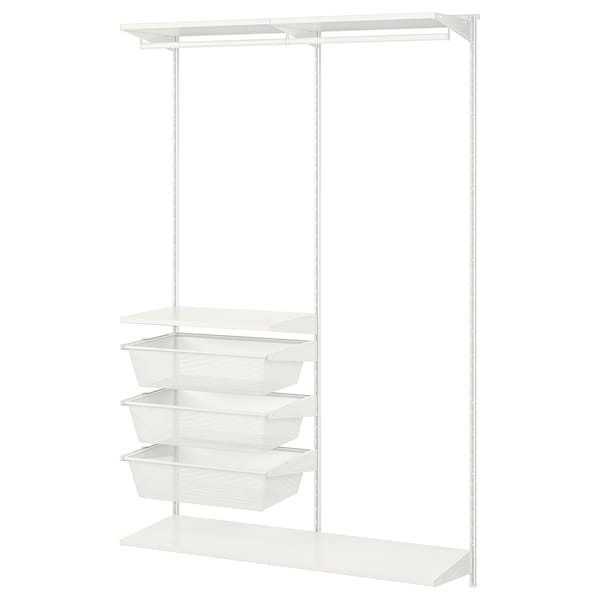 IKEA BOAXEL wardrobe combination, white, 49 1/8x15 3/4x79 in, Ikea Ireland | 7921MEJDU