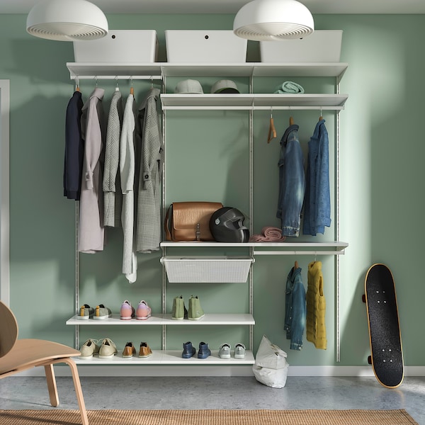 IKEA BOAXEL wardrobe combination, white, 73 3/4x15 3/4x79 in, Ikea Ireland | 1723FTHWX