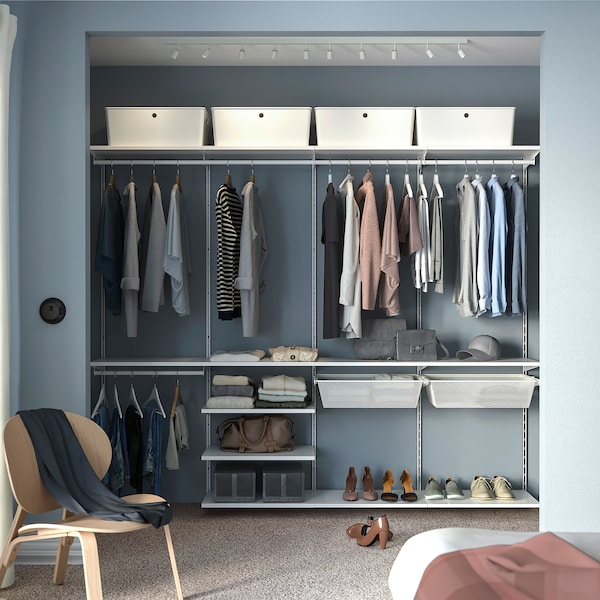 IKEA BOAXEL wardrobe combination, white, 98 1/4x15 3/4x79 in, Ikea Ireland | 9154ZIEKU