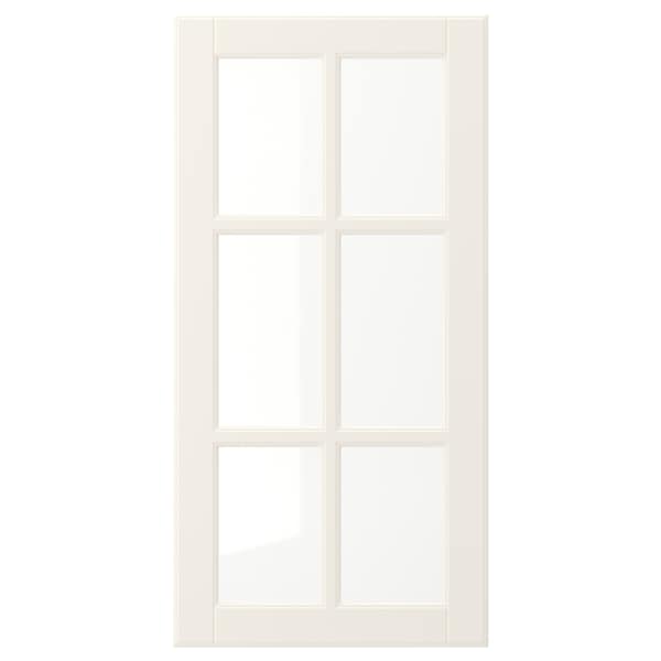 IKEA BODBYN glass door, 15x30 in Off White, Ikea Ireland | 6204GMNVH