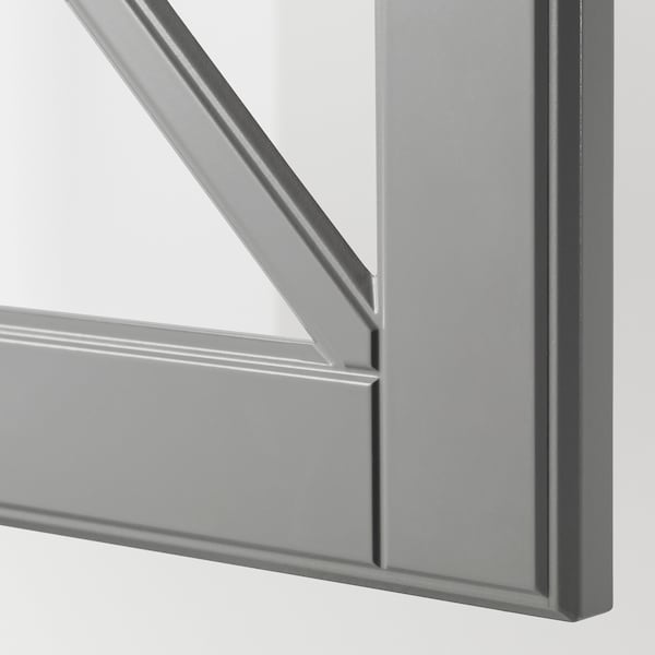 IKEA BODBYN glass door with crossbar, 15x15 in Gray, Ikea Ireland | 7528QEGDM