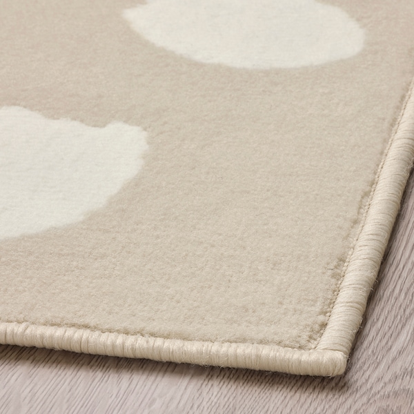 IKEA BOGENSE rug, low pile, beige/white dotted, 4'4 inx6'5 in, Ikea Ireland | 2348LVHKJ