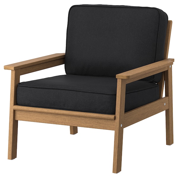 IKEA BONDHOLMEN armchair, outdoor, brown/Järpön/Duvholmen anthracite, Ikea Ireland | 1489FEKZC