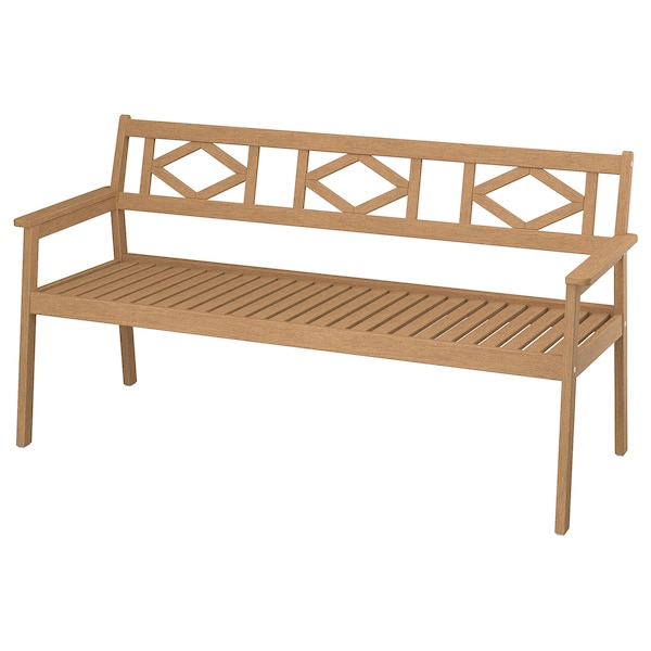 IKEA BONDHOLMEN bench with backrest, outdoor, brown, Ikea Ireland | 0719KBLGT