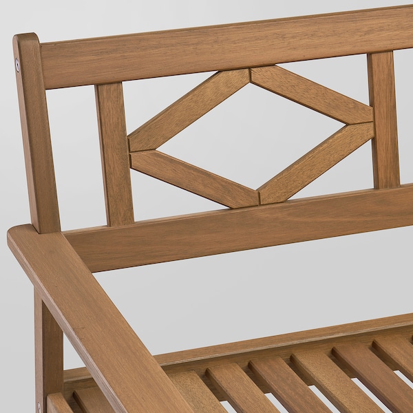IKEA BONDHOLMEN bench with backrest, outdoor, brown, Ikea Ireland | 0719KBLGT