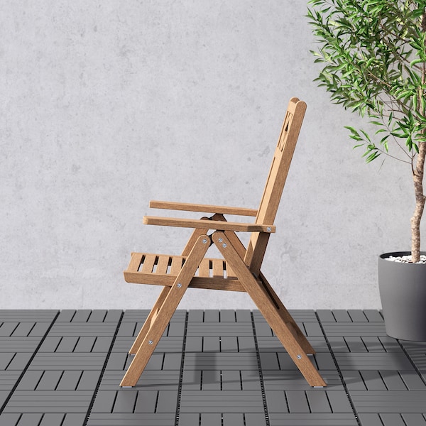 IKEA BONDHOLMEN reclining chair, outdoor, brown, Ikea Ireland | 8627MEWPN