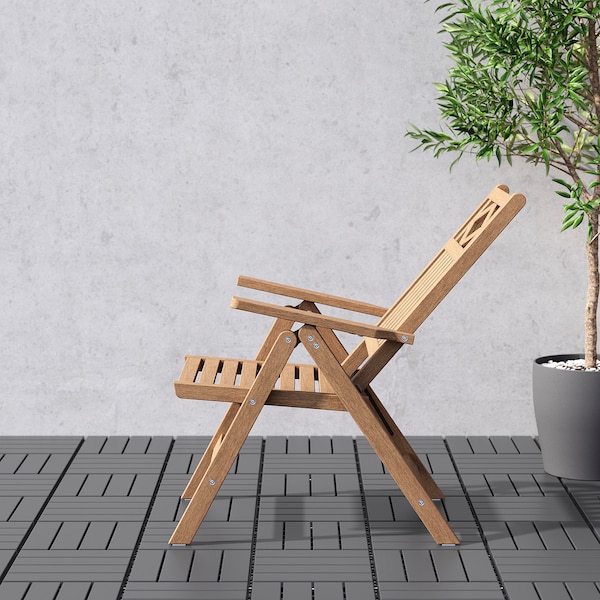 IKEA BONDHOLMEN reclining chair, outdoor, brown, Ikea Ireland | 8627MEWPN