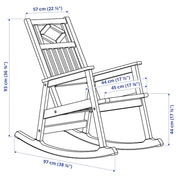 IKEA BONDHOLMEN rocking chair, outdoor, gray, Ikea Ireland | 2417PERFH
