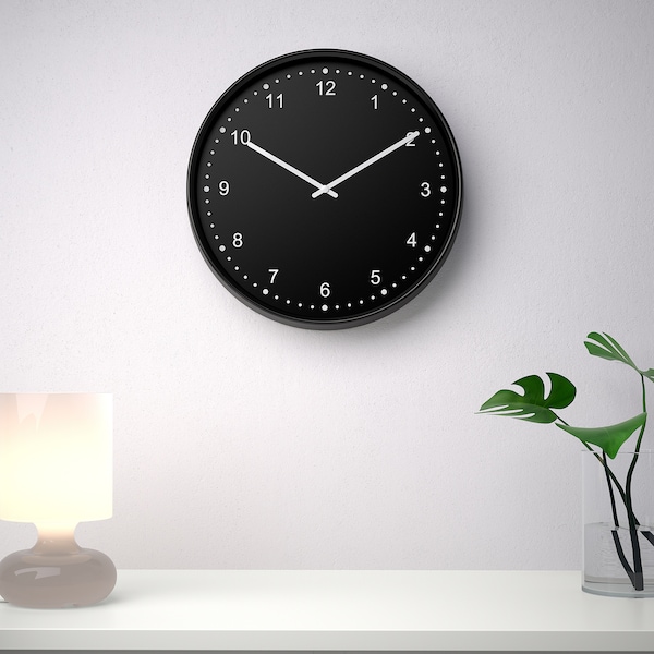 IKEA BONDIS wall clock, black, 15 in, Ikea Ireland | 4078KOFTV