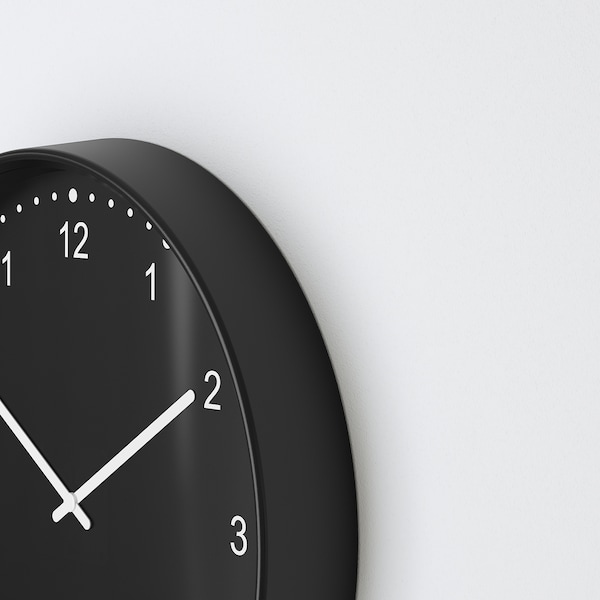 IKEA BONDIS wall clock, black, 15 in, Ikea Ireland | 4078KOFTV