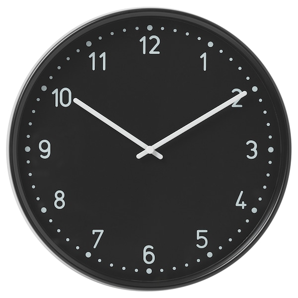 IKEA BONDIS wall clock, black, 15 in, Ikea Ireland | 4078KOFTV