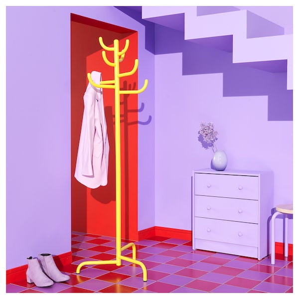IKEA BONDSKÄRET hat and coat stand, 68 7/8 in Yellow, Ikea Ireland | 5317DWQAZ