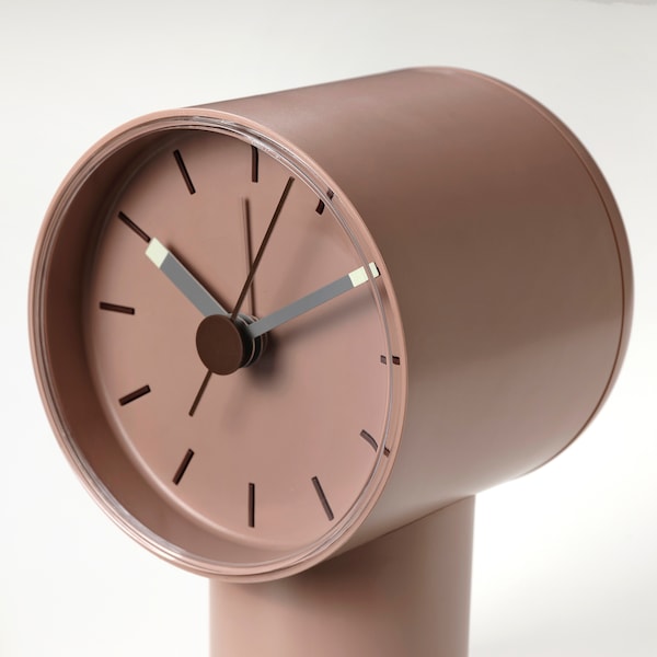 IKEA BONDTOLVAN alarm clock, analog/pale pink, 3 ¼x3 ½ in, Ikea Ireland | 1402AMZNP