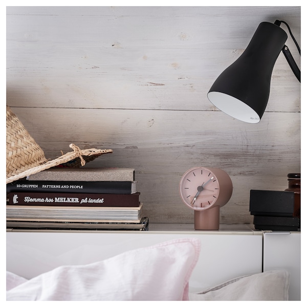 IKEA BONDTOLVAN alarm clock, analog/pale pink, 3 ¼x3 ½ in, Ikea Ireland | 1402AMZNP