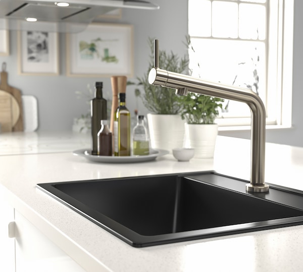 IKEA BOSJÖN kitchen faucet, stainless steel color, Ikea Ireland | 7956JNEWU