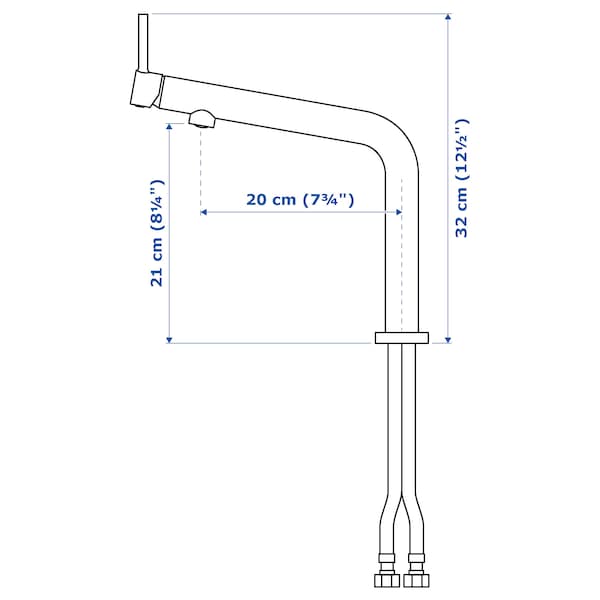 IKEA BOSJÖN kitchen faucet, stainless steel color, Ikea Ireland | 7956JNEWU