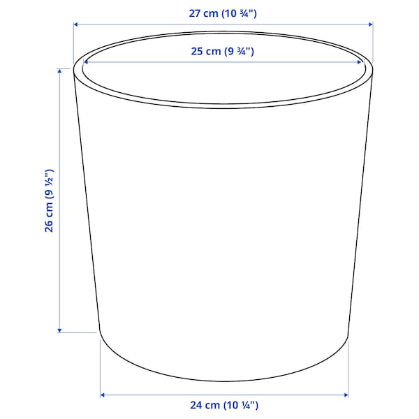 IKEA BOYSENBÄR plant pot, indoor/outdoor light gray, 9 ½ in, Ikea Ireland | 0942QDTUW