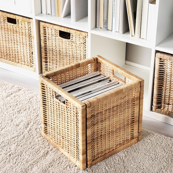 IKEA BRANÄS Basket, rattan, 12 ½x13 ½x12 ½ in, Ikea Ireland | 0837FEADS