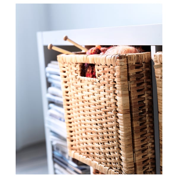 IKEA BRANÄS Basket, rattan, 12 ½x13 ½x12 ½ in, Ikea Ireland | 0837FEADS